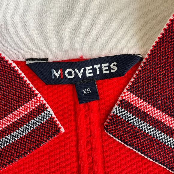 Movetes Dress Womens Size XS  Golf Cricket Pickleball Red Knit V-Neck - Picture 9 of 12